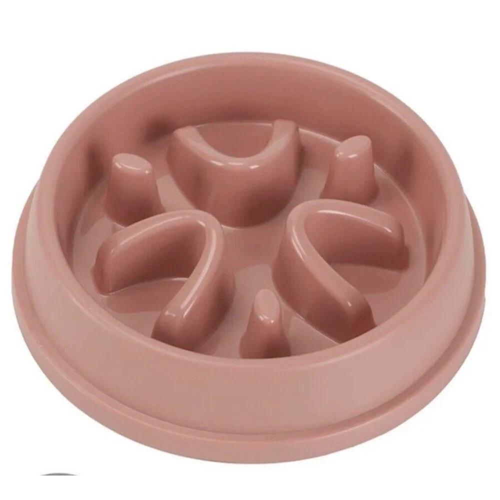Slow Feed Dog Bowl - Pink Silicone Slow Feeder